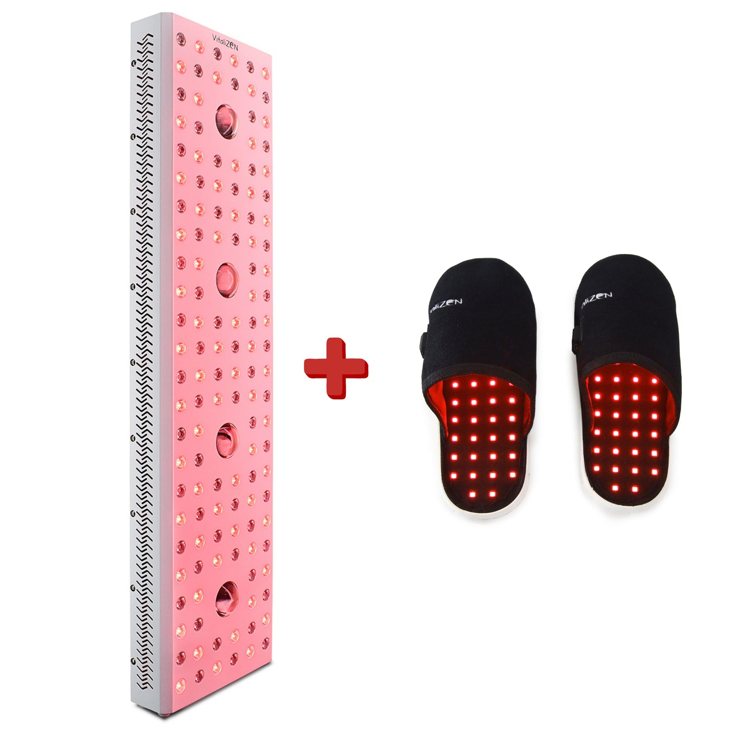 1 VitaliZEN Max Full Body Red Light 1200 Watt + 1 VitaliZEN GlowStep Red Light Therapy Slippers (1 Pair)