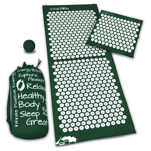 VitaliZEN MeridianQi - Full Body Premium Acupressure Mat Set For Relaxation, Improved Sleep, Stress Reduction & Pain Relief