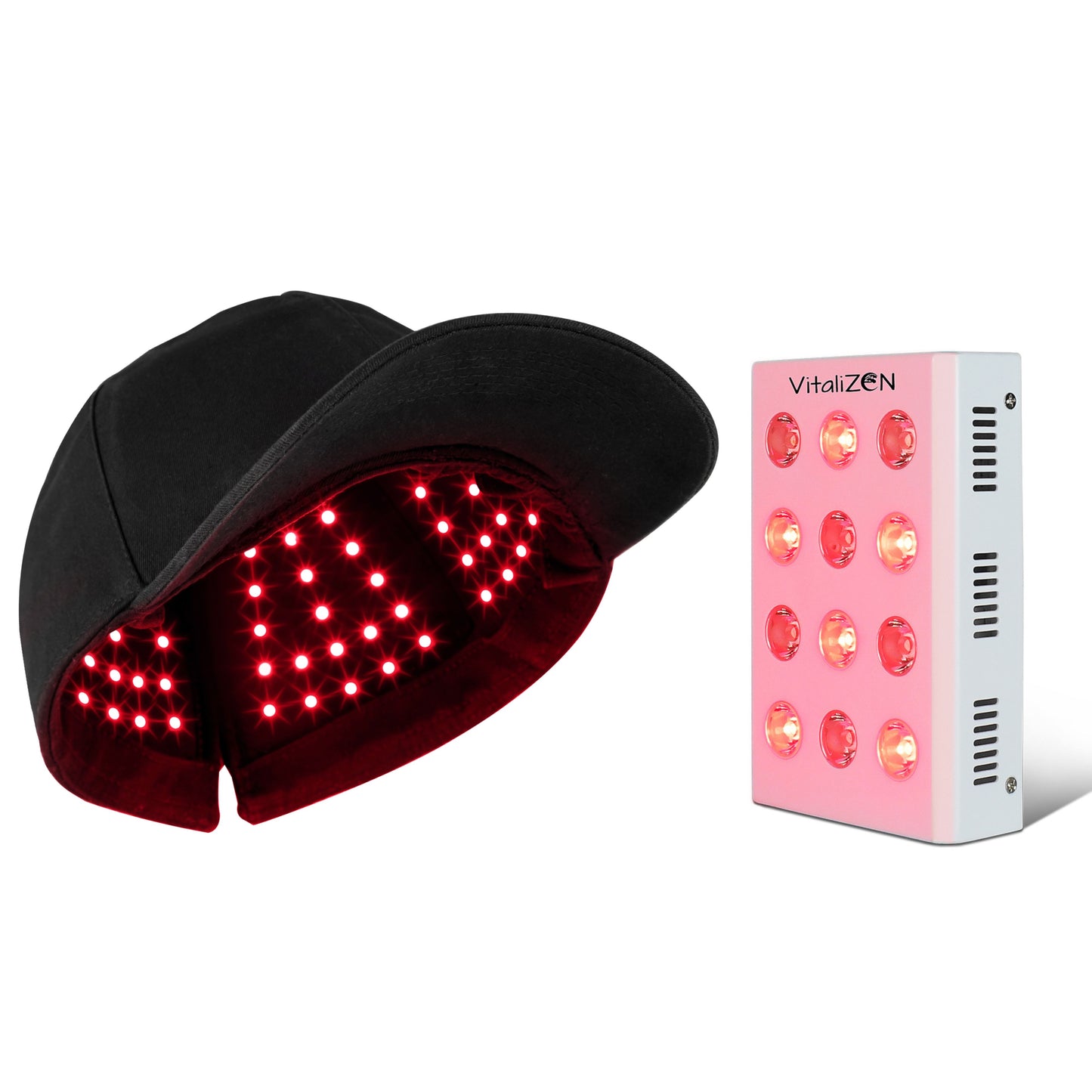 1 VitaliZEN GlowPro Red Light Cap + Portable Cosmo Red Light 60 Watt