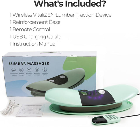 VitaliZEN SpineTrek - The Wireless Electric Lower Back Massager For Back Pain Relief & Spine Decompression