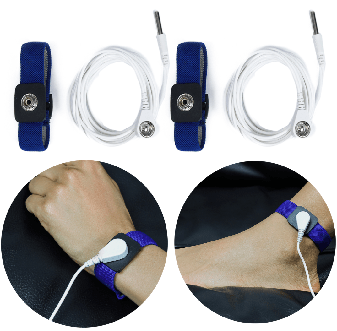 Earthing / Grounding Wrist Bands Kit (Set of 2) For EMF Protection - VitaliZEN